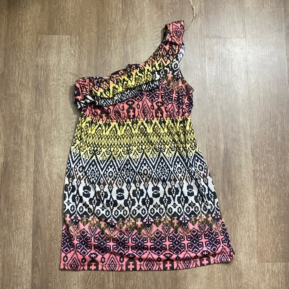 No boundaries xl off the shoulder Aztec summer dress juniors